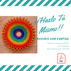 4 Patrón Círculo Arcoíris con puntas
