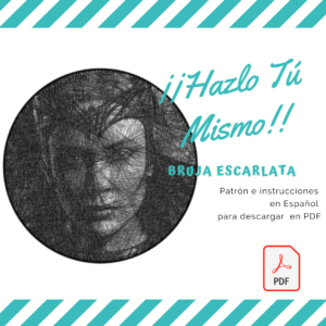 Bruja escarlata Retrato Patrón con instrucciones