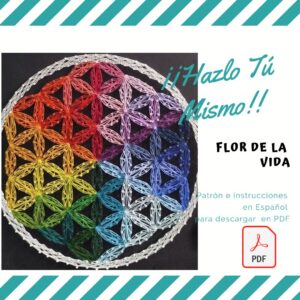 Flor de la Vida Patrón geométrico con instrucciones